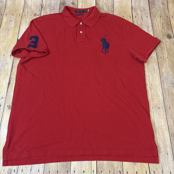 Pol Ralph Lauren Big Pony Polo Shirt Custom Slim Fit XL - Picture 7 of 15